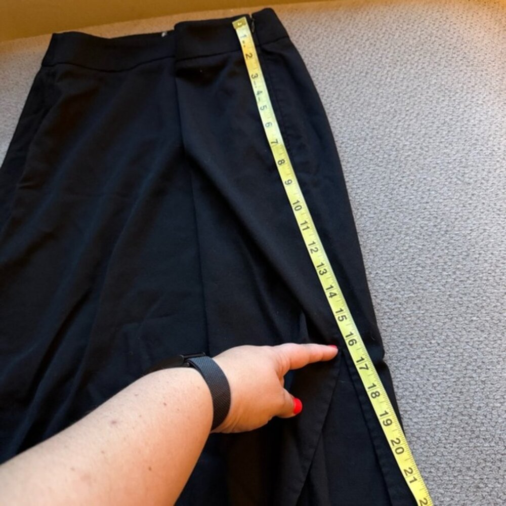 Moda International Women Skirt Solid‎ Black Petite 10 Wool Full length Skirt Vtg - Picture 6 of 6